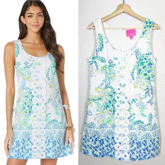 Lilly Pulitzer Womens Sammi Sleeveless Romper Mini Dress in Island Ride Print 8 - Picture 1 of 16